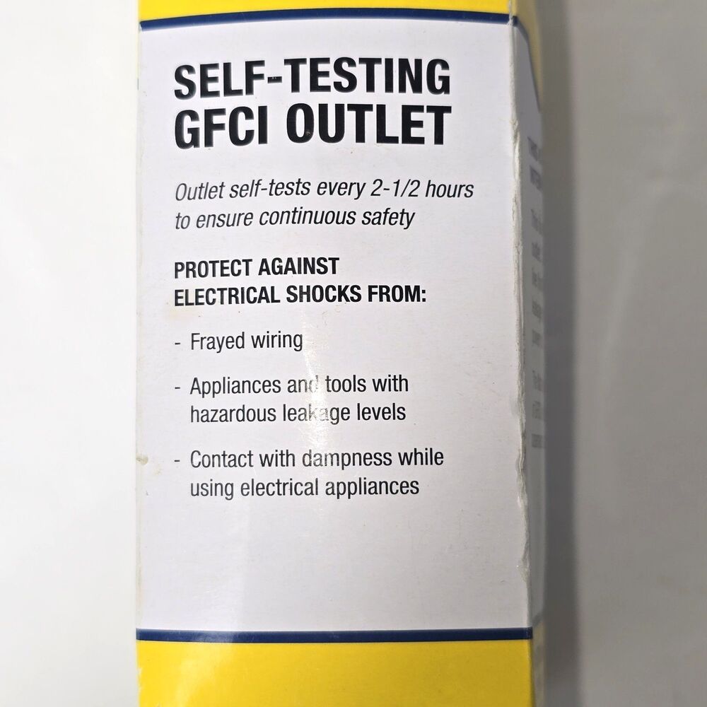 Smart Electrician 20 Amp GFCI Outlet Ivory Self-Testing 125V 363-3854 OPEN BOX - Picture 5 of 6